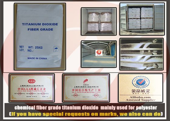 Dioxyde de titane Ultrafine de catégorie de fibre chimique, dioxyde de titane blanc pour le polyester